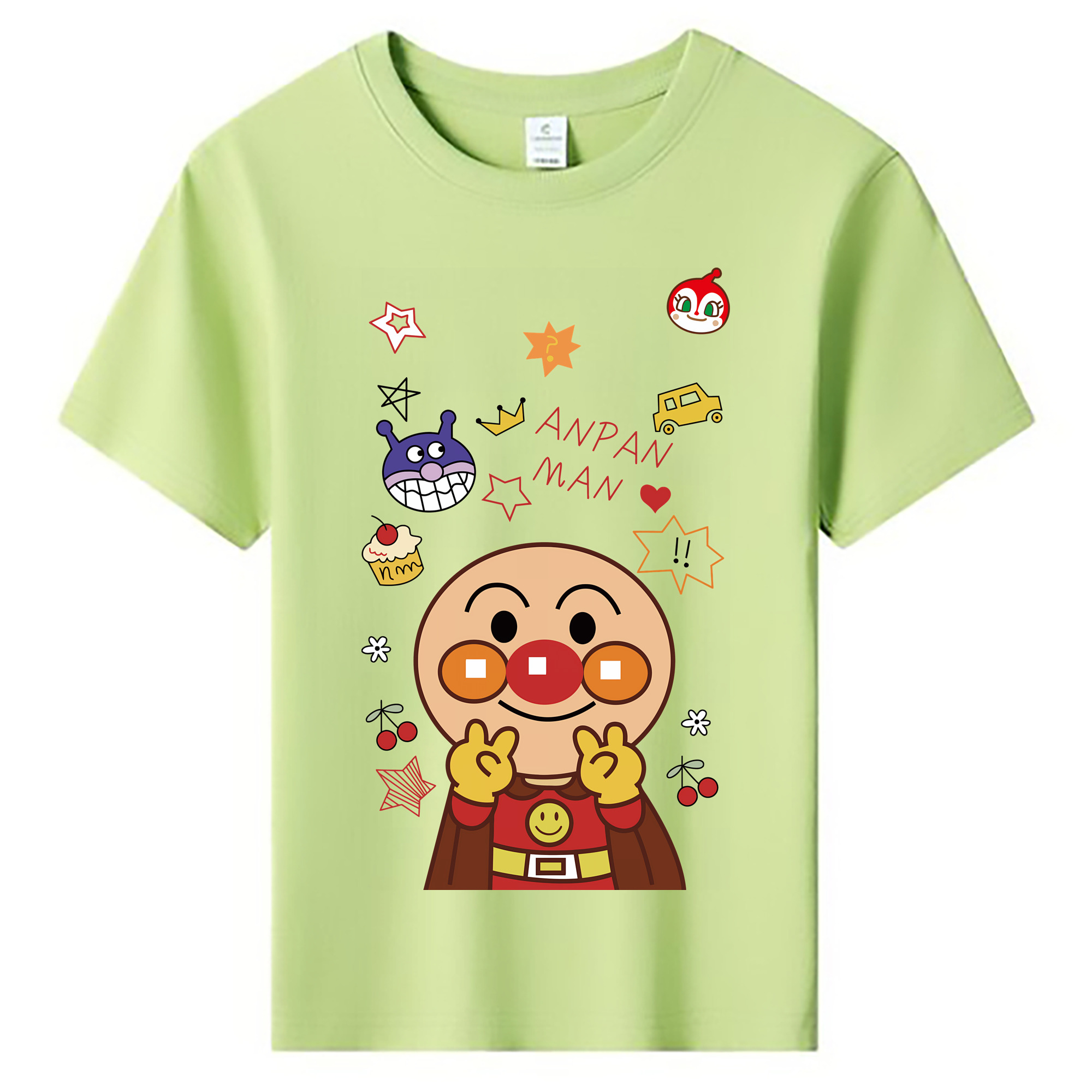 （画像用） アンパンマン Anpanman 綿100％キッズTシャツ（フロントプリント）